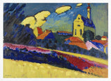 Study of Murnau  Landscape With Church (1909)