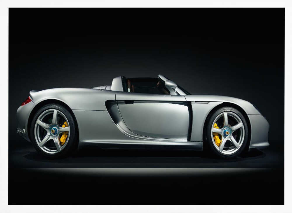 Elegant Silver Supercar Art Print UK — Dark Moody Dark Wall Art — Living Room — Wall It All Prints