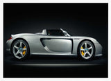 Elegant Silver Supercar Art Print UK — Dark Moody Dark Wall Art — Living Room — Wall It All Prints