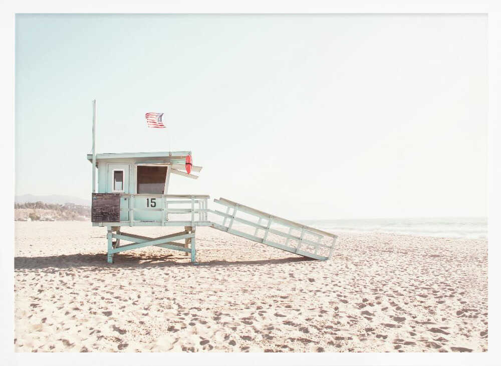 Santa Monica Art Print UK — Landscape Vibrant Wall Art — Bedroom — Wall It All Prints