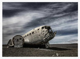 Abandoned Plane Desolate Sky Art Print UK — Dark Moody Dark Wall Art — Living Room — Wall It All Prints
