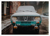 Snowy Vintage Car Art Print UK — Japanese Vibrant Wall Art — Living Room — Wall It All Prints