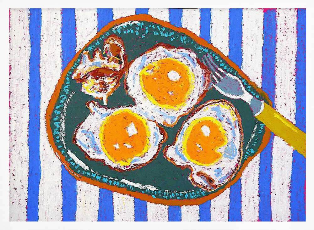 Sunny Side Up Breakfast Art Print UK — Food Vibrant Wall Art — Kitchen — Wall It All Prints