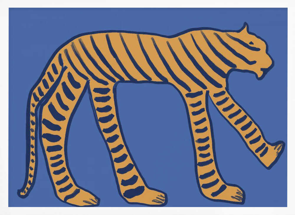 Stylized Blue Tiger