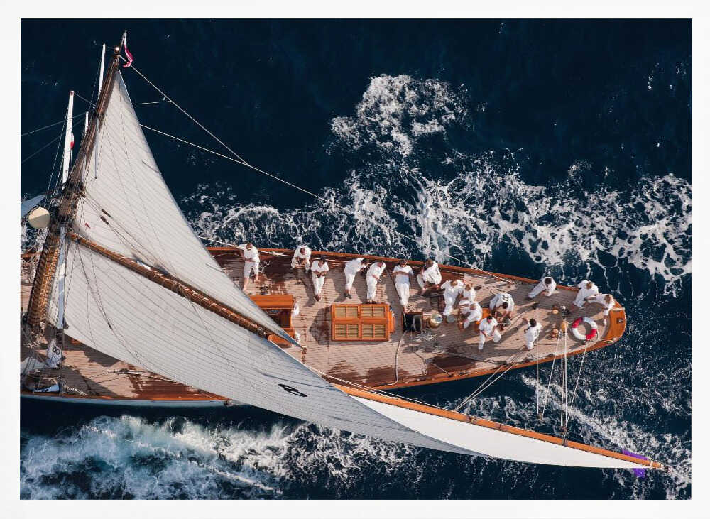 Sailing Yacht Crew Art Print UK — Landscape Elegant Wall Art — Living Room — Wall It All Prints