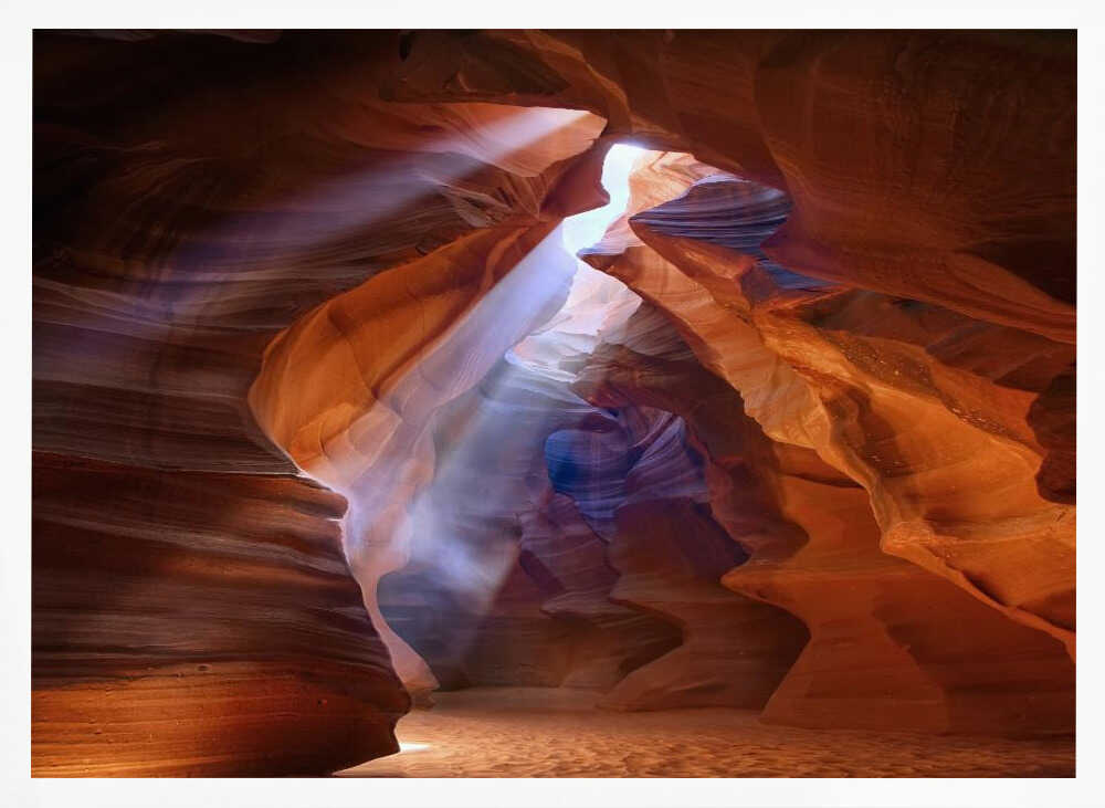 Golden Canyon Light Art Print UK — Abstract Vibrant Wall Art — Living Room — Wall It All Prints