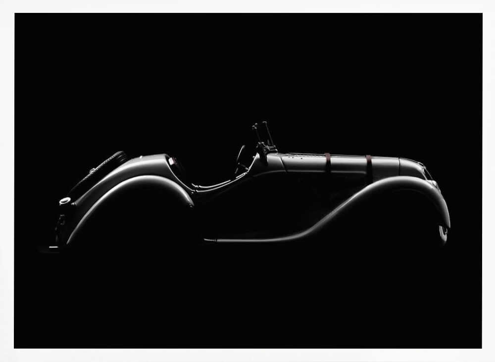 Classic Car Silhouette Art Print UK — Abstract Dark Wall Art — Office — Wall It All Prints