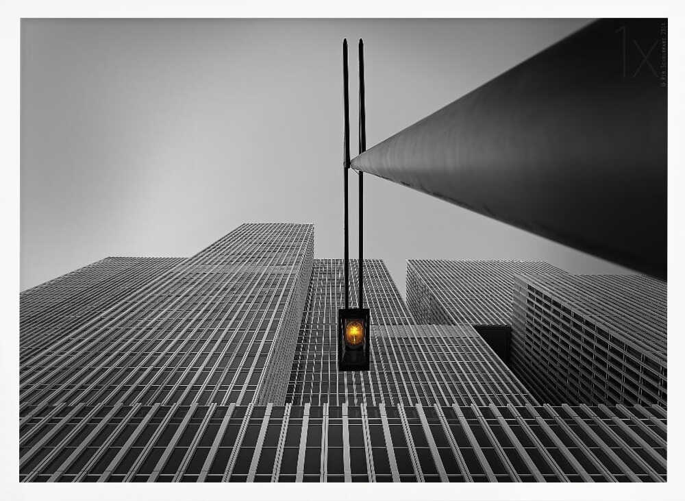 Modern City Glow Art Print UK — Abstract Vibrant Wall Art — Office — Wall It All Prints