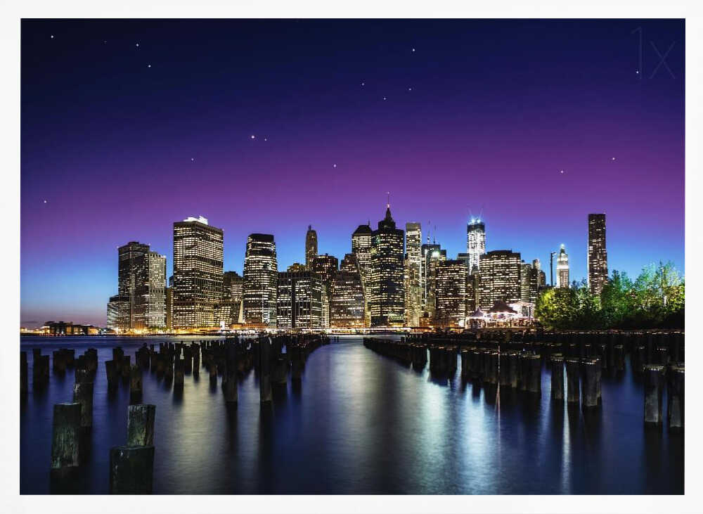 New York City Reflections Art Print UK — Dark Moody Dark Wall Art — Living Room — Wall It All Prints