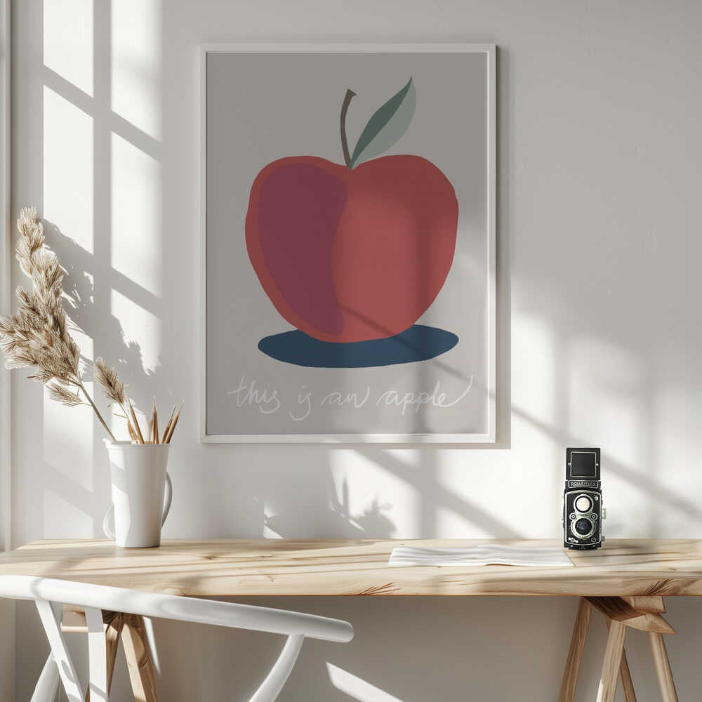 This is an Apple Art Print UK — Abstract Vibrant Wall Art — Kitchen — Wall It All Prints
