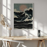 Celestial Wavescape Art Print UK — Japanese Vibrant Wall Art — Living Room — Wall It All Prints