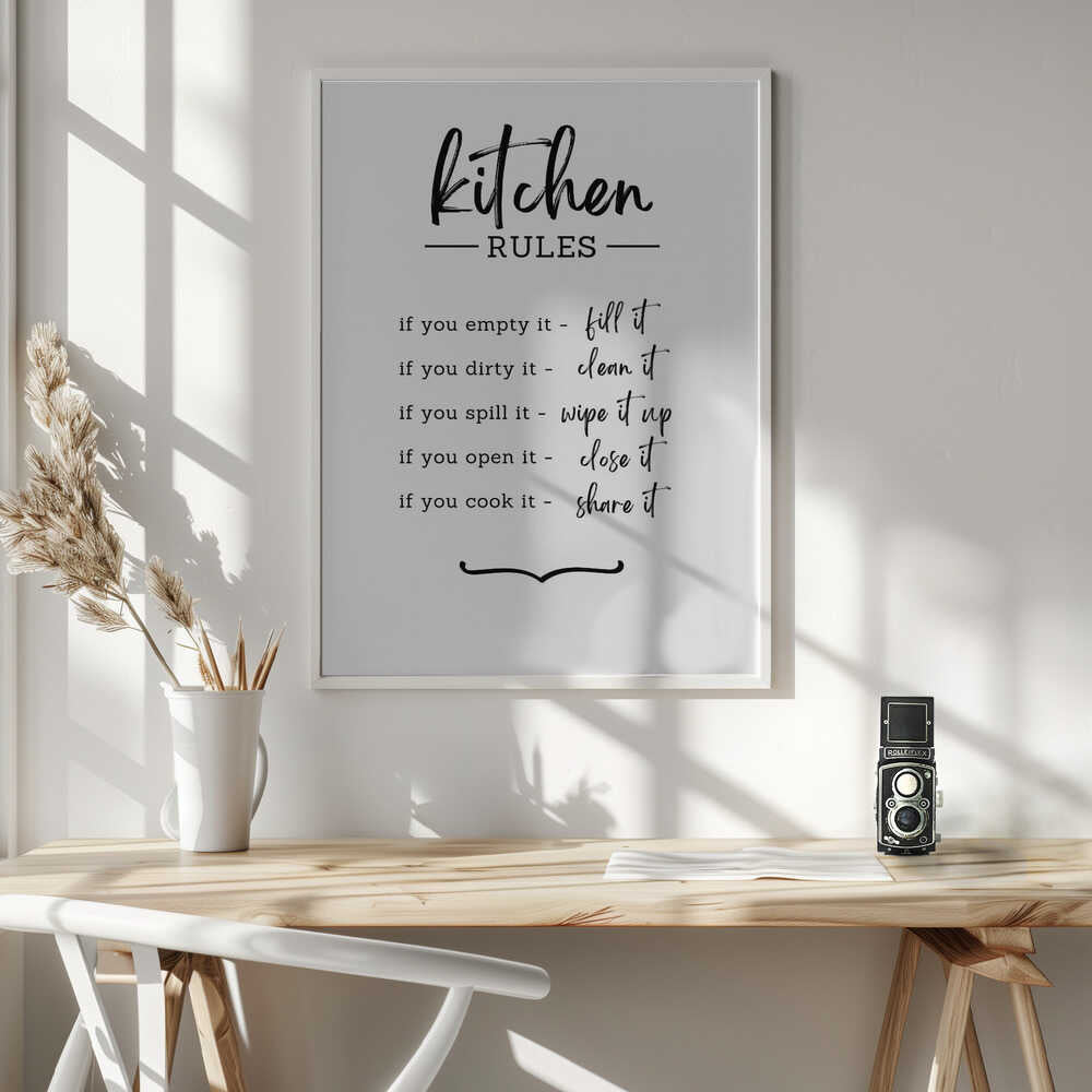 Modern Kitchen Rules Art Print UK — Abstract Vibrant Wall Art — Kitchen — Wall It All Prints