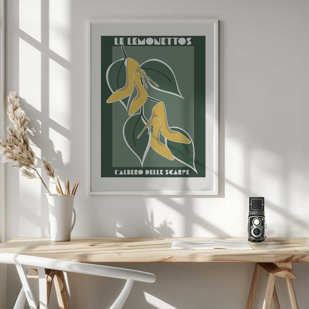Art Deco Shoe Tree Art Print UK — Botanical Vibrant Wall Art — Kitchen — Wall It All Prints