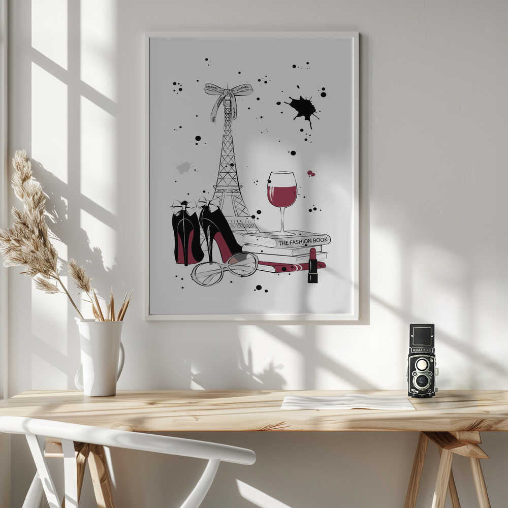 Paris Fashion Lifestyle Art Print UK — Abstract Vibrant Wall Art — Kitchen — Wall It All Prints