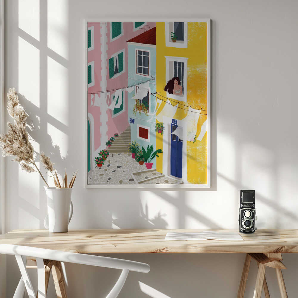 Vibrant European Street Art Print UK — Abstract Vibrant Wall Art — Living Room — Wall It All Prints