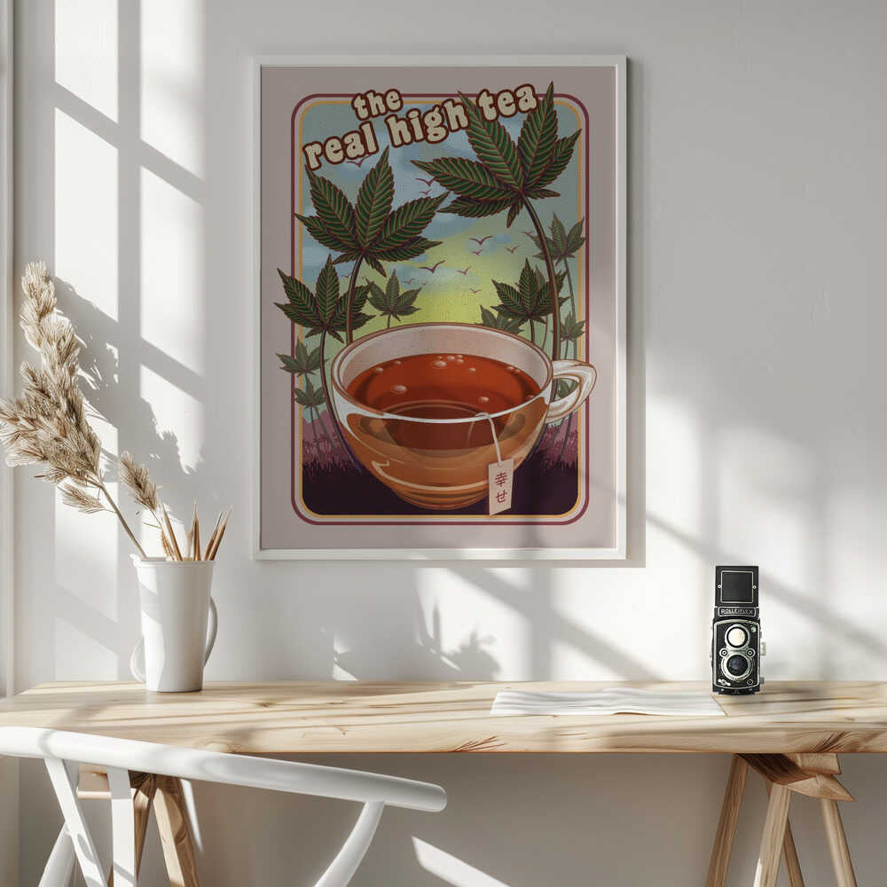 Real High Tea Art Print UK — Botanical Vibrant Wall Art — Kitchen — Wall It All Prints
