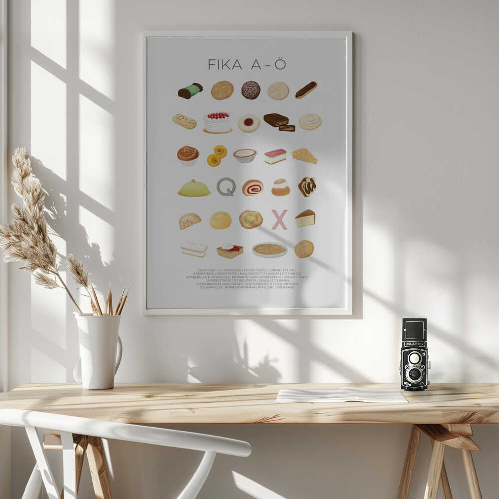 Sweet Fika Delights Art Print UK — Abstract Vibrant Wall Art — Kitchen — Wall It All Prints
