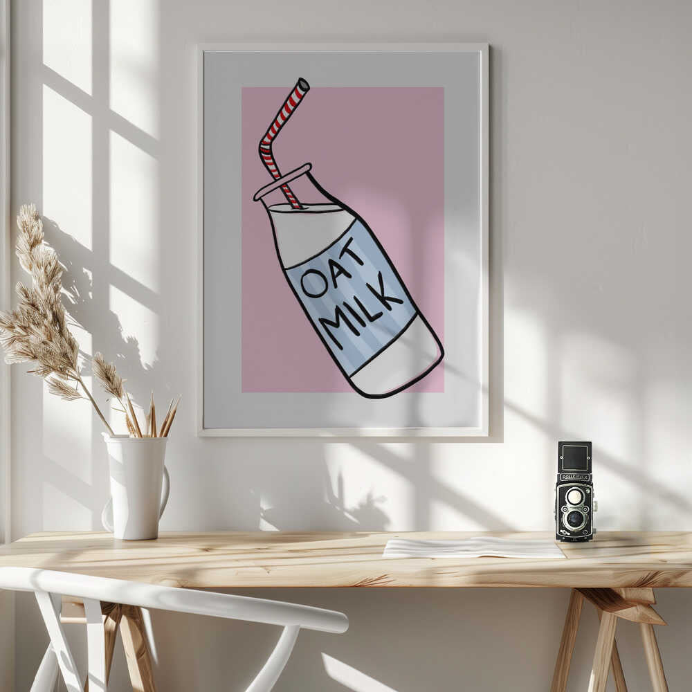 Oat Milk Delight Art Print UK — Abstract Vibrant Wall Art — Kitchen — Wall It All Prints