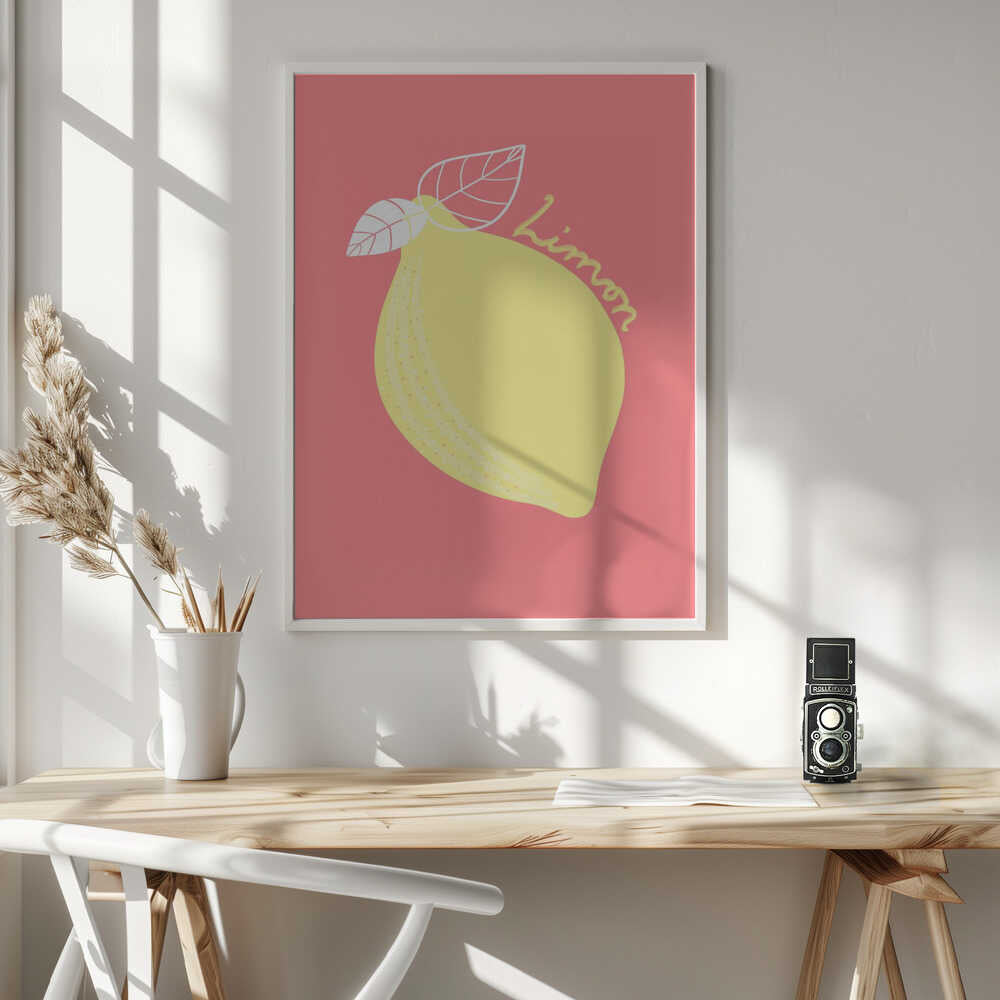 Lemon Delight Art Print UK — Abstract Vibrant Wall Art — Kitchen — Wall It All Prints