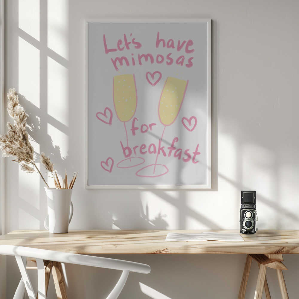 Morning Mimosas Art Print UK — Abstract Vibrant Wall Art — Kitchen — Wall It All Prints