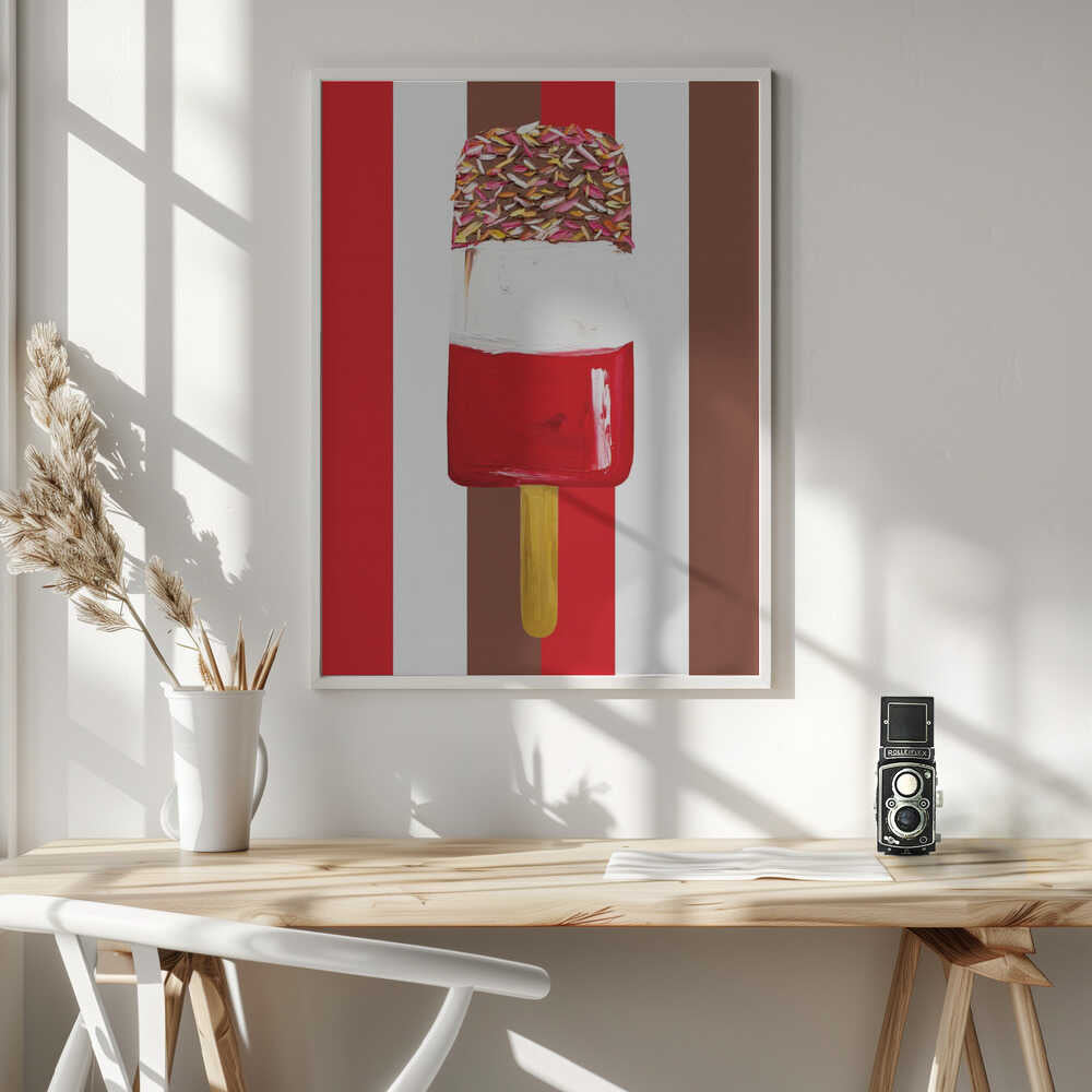 Layered Popsicle With Sprinkles Art Print UK — Food Vibrant Wall Art — Kitchen — Wall It All Prints
