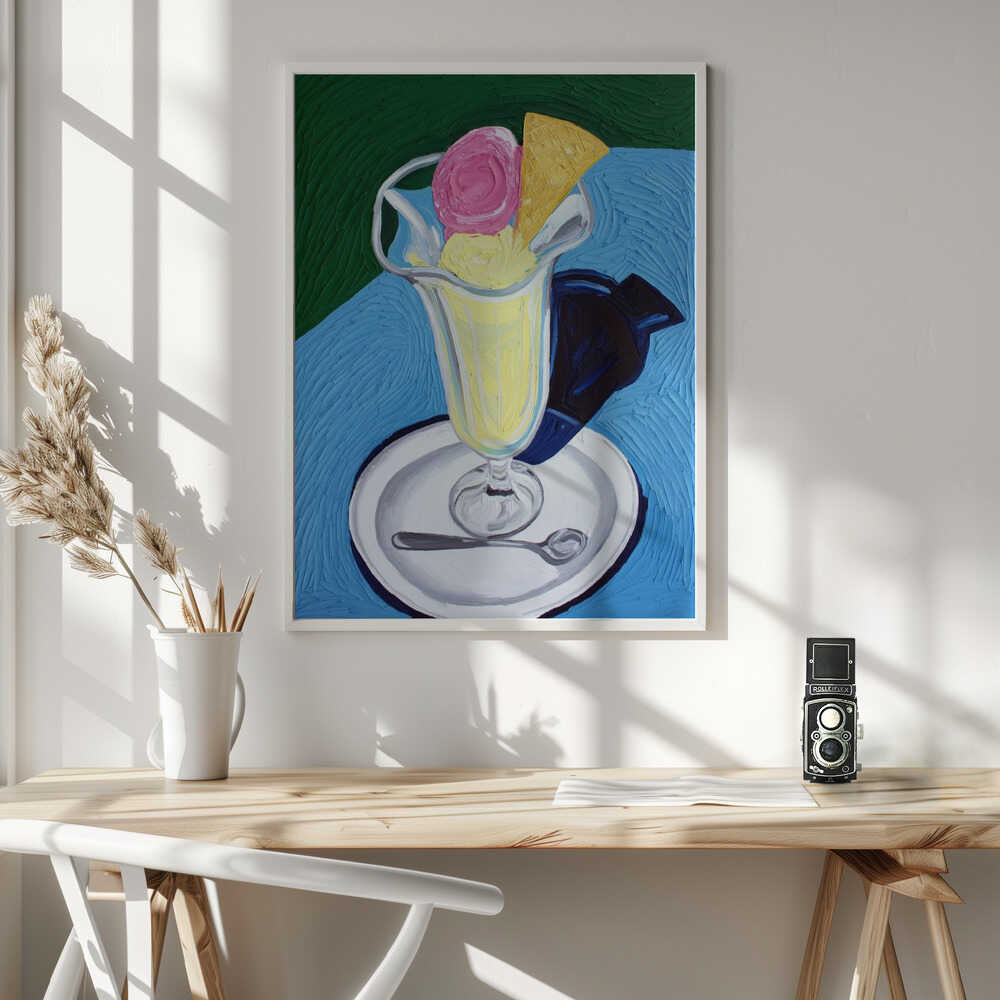 Vibrant Ice Cream Sundae Art Print UK — Food Vibrant Wall Art — Kitchen — Wall It All Prints