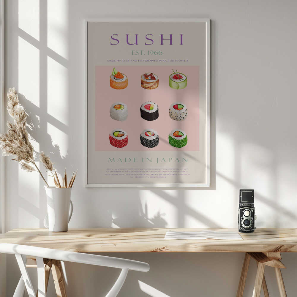 Japanese Sushi Collection Art Print UK — Japanese Vibrant Wall Art — Kitchen — Wall It All Prints