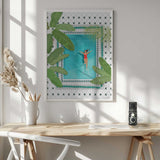 Riad Pool Art Print UK — Botanical Fresh Wall Art — Living Room — Wall It All Prints