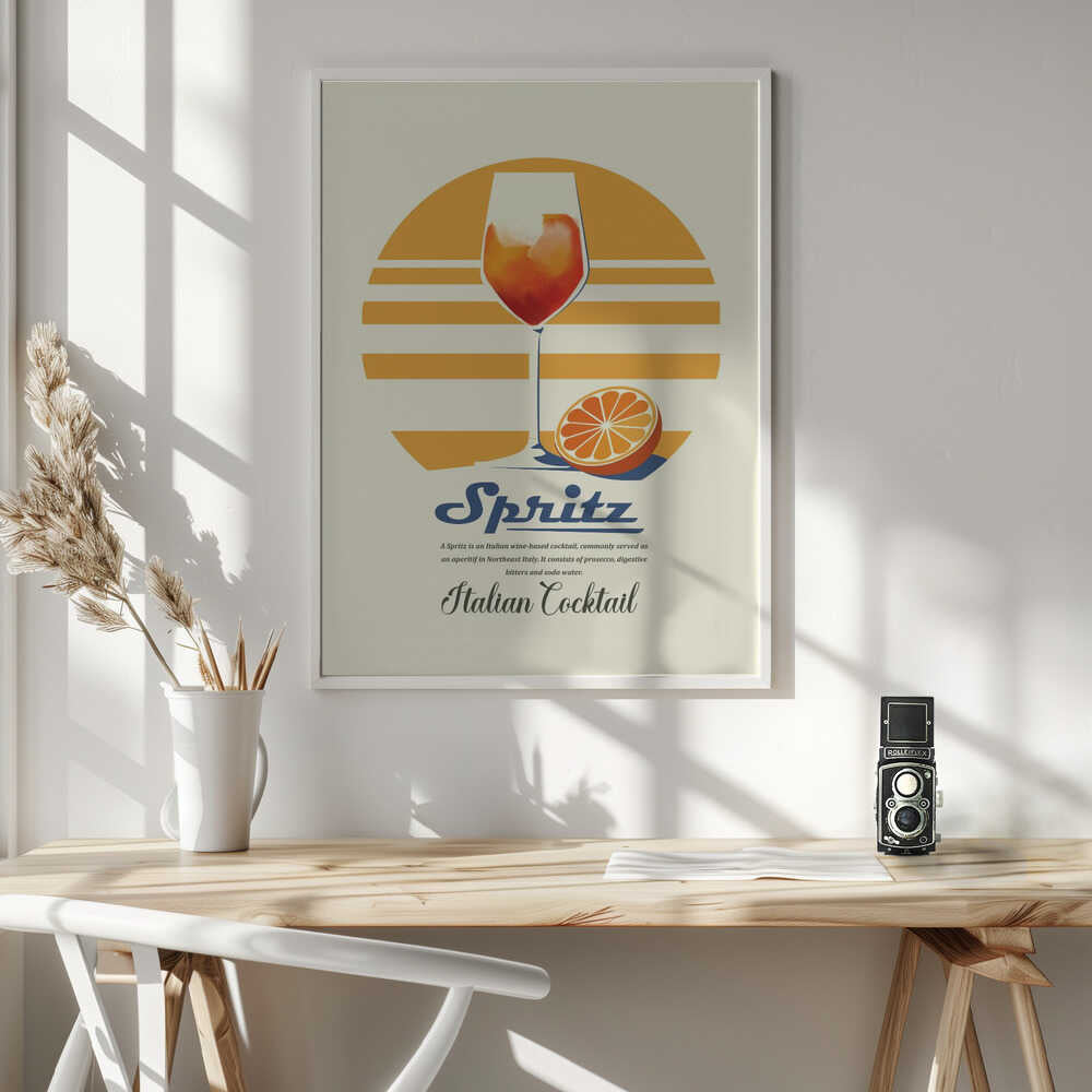 Spritz Italian Cocktail Art Print UK — Food Calm Wall Art — Kitchen — Wall It All Prints