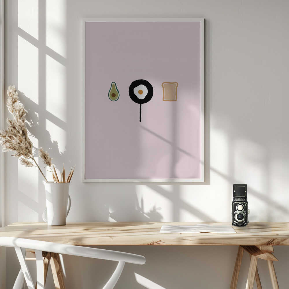 Avocado Egg Toast Art Print UK — Abstract Vibrant Wall Art — Kitchen — Wall It All Prints