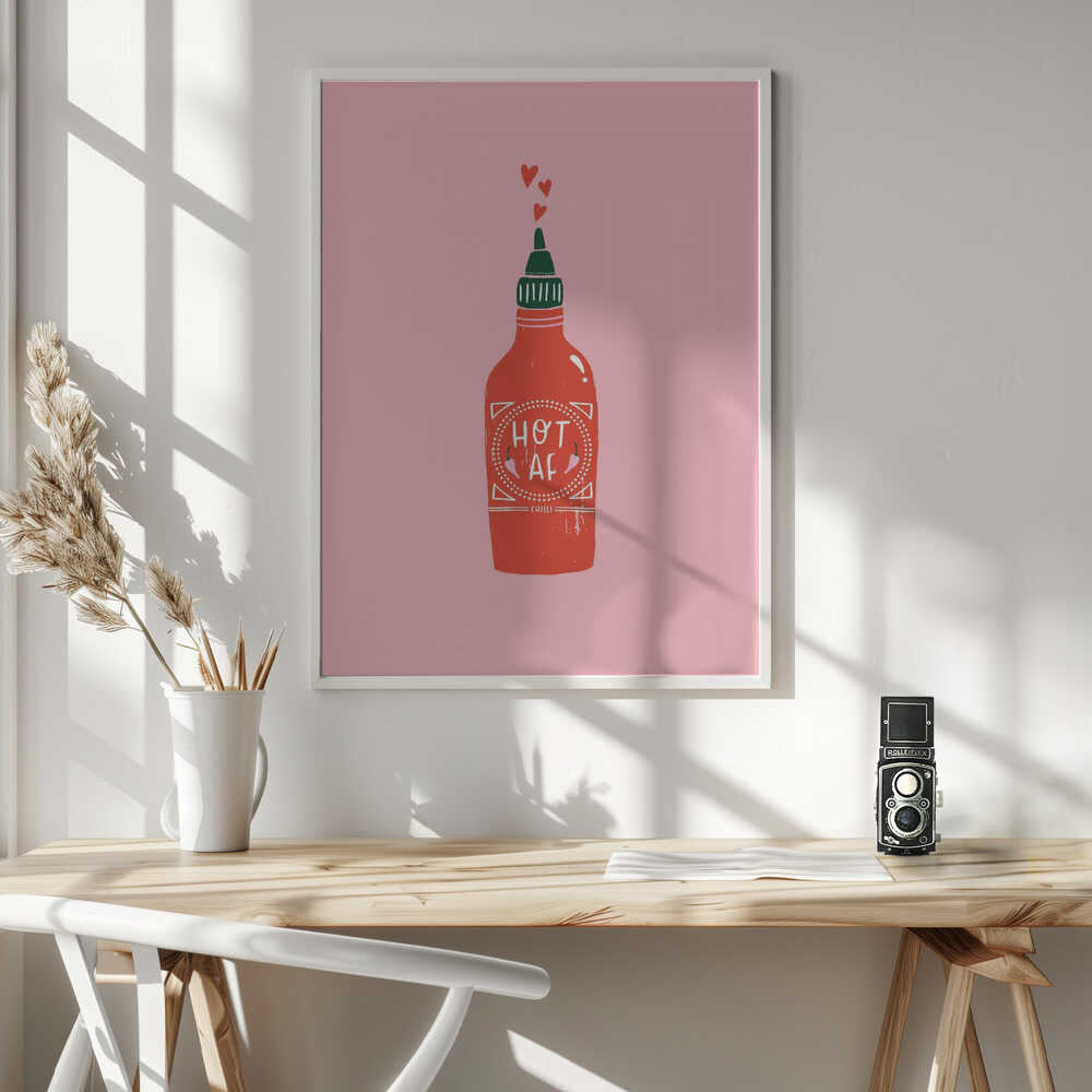 Hot Sauce Love Art Print UK — Japanese Vibrant Wall Art — Kitchen — Wall It All Prints