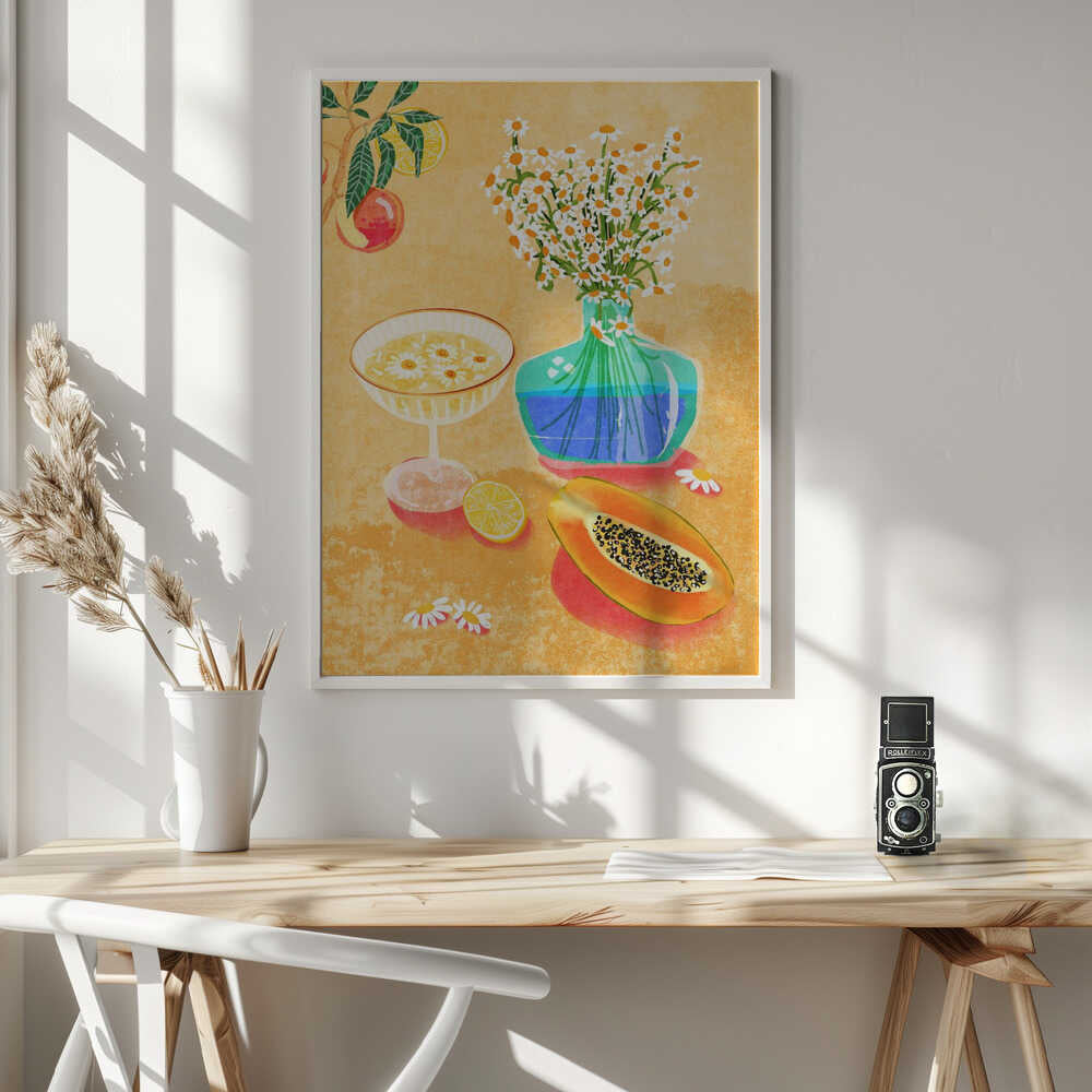 Summer Day Vibes Art Print UK — Botanical Vibrant Wall Art — Kitchen — Wall It All Prints