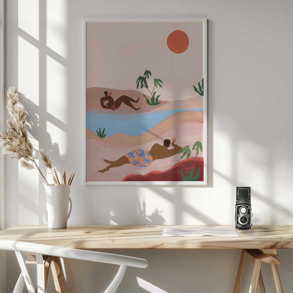 Beach Please Art Print UK — Botanical Vibrant Wall Art — Kitchen — Wall It All Prints