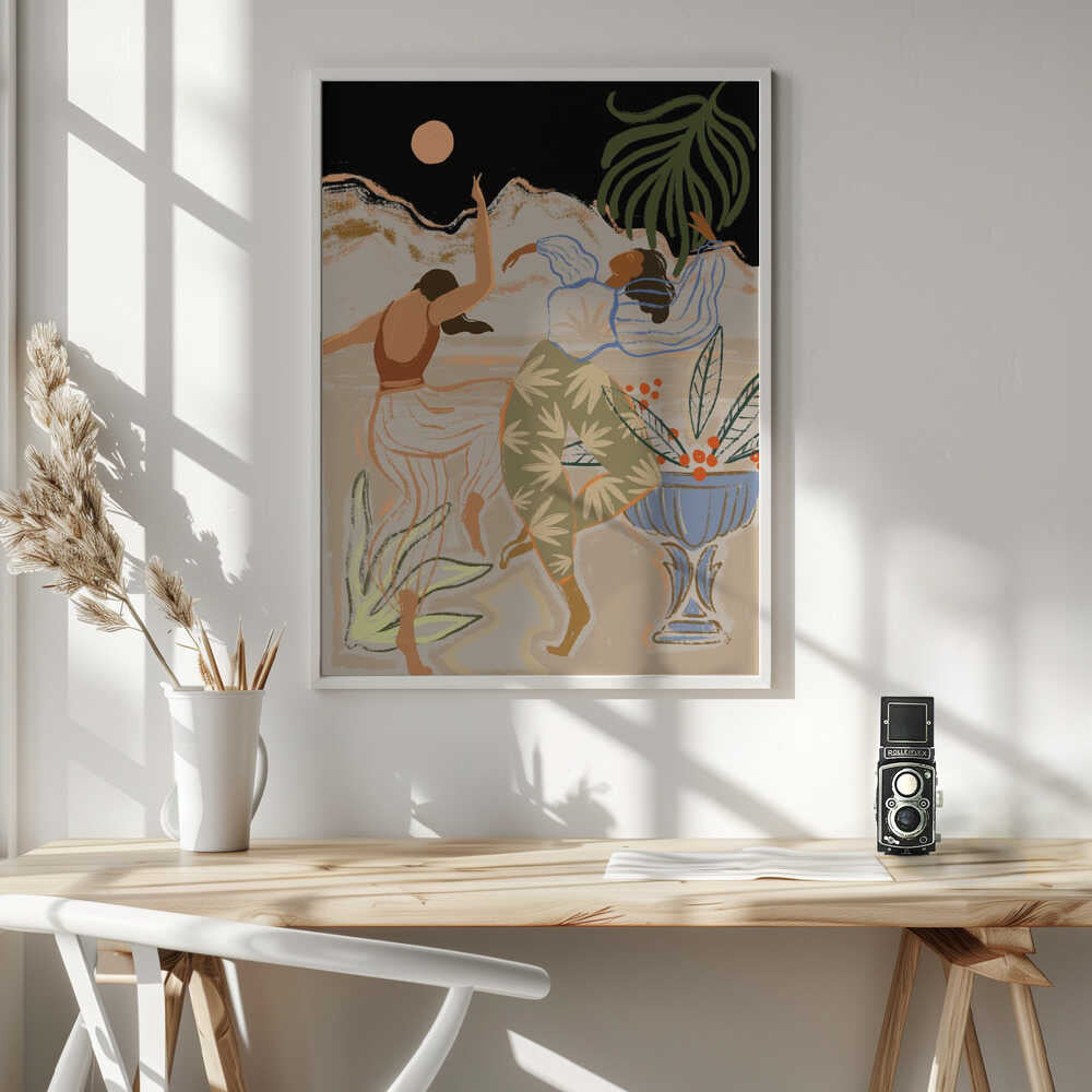 Moonlightdance Art Print UK — Botanical Vibrant Wall Art — Living Room — Wall It All Prints