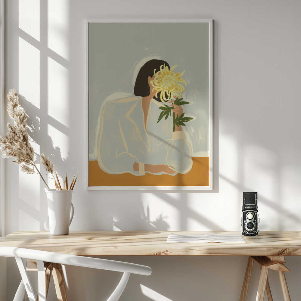 Thecrysanthemum Art Print UK — Botanical Vibrant Wall Art — Living Room — Wall It All Prints