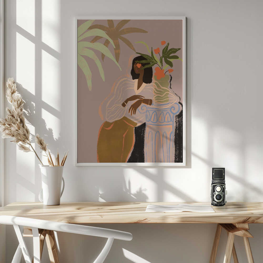 Waiting Art Print UK — Botanical Vibrant Wall Art — Living Room — Wall It All Prints