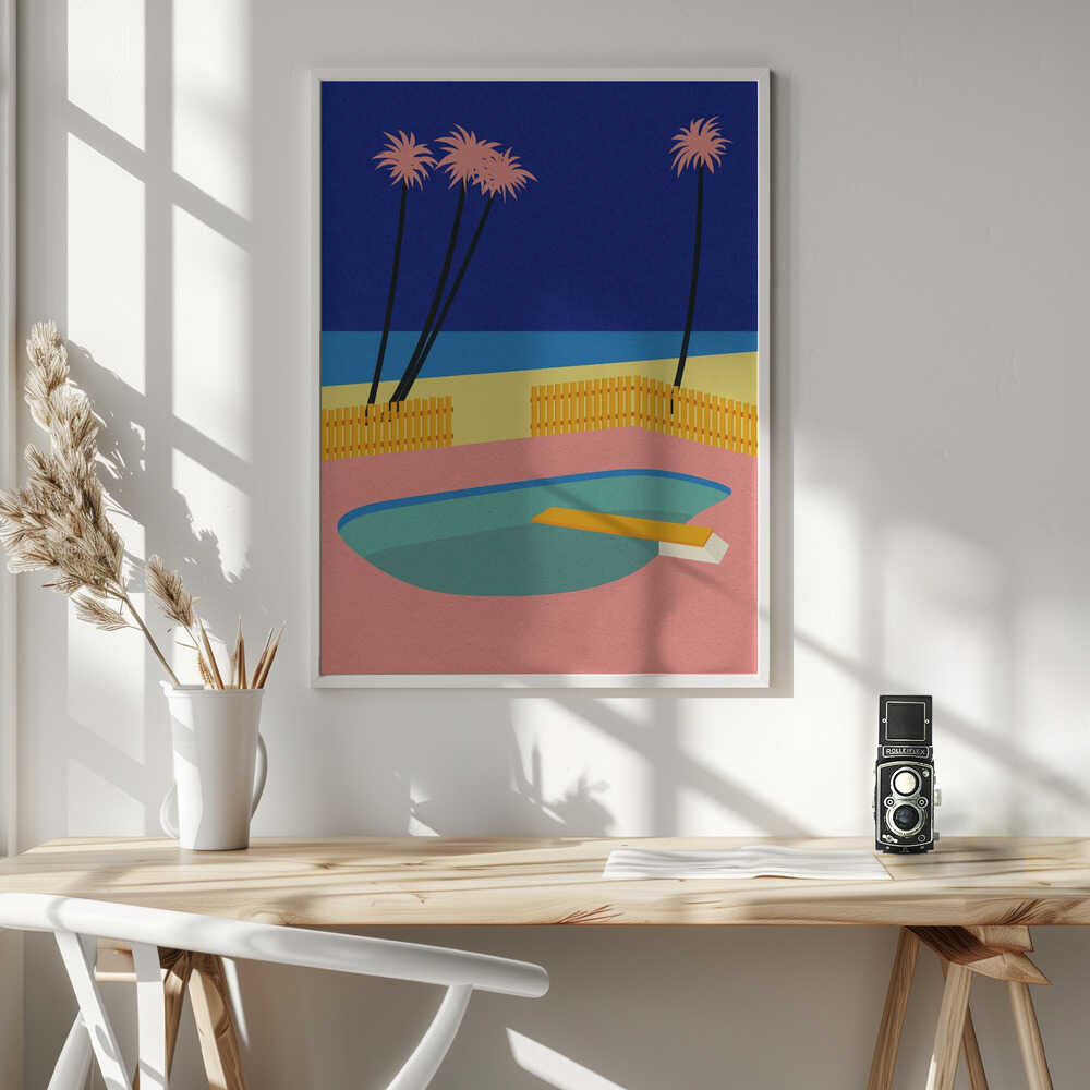 Malibu Beach Art Print UK — Landscape Vibrant Wall Art — Living Room — Wall It All Prints