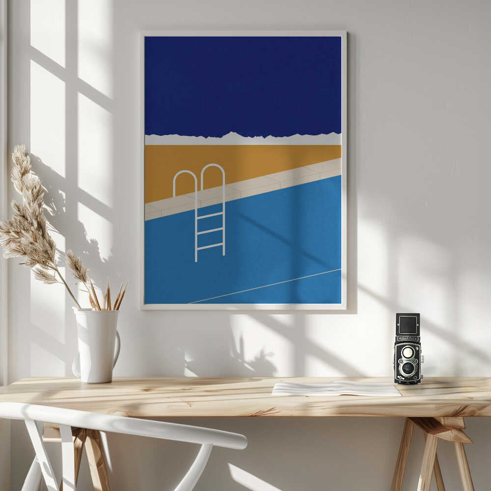Desert Pool Art Print UK — Landscape Vibrant Wall Art — Living Room — Wall It All Prints