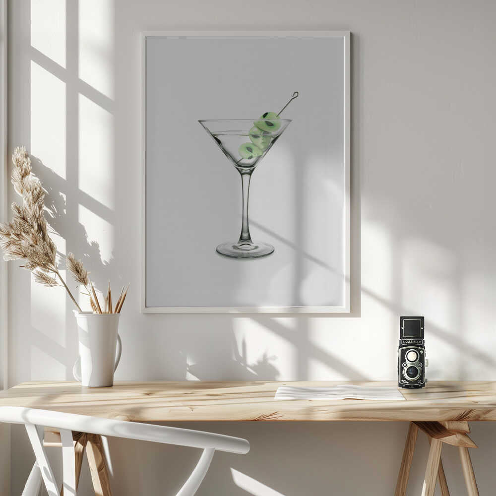 Alien Martini Cocktail Art Print UK — Food Vibrant Wall Art — Kitchen — Wall It All Prints