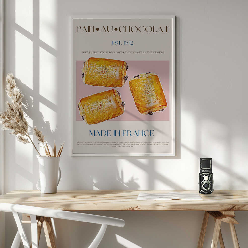 French Chocolate Pastries Art Print UK — Vintage Vibrant Wall Art — Kitchen — Wall It All Prints