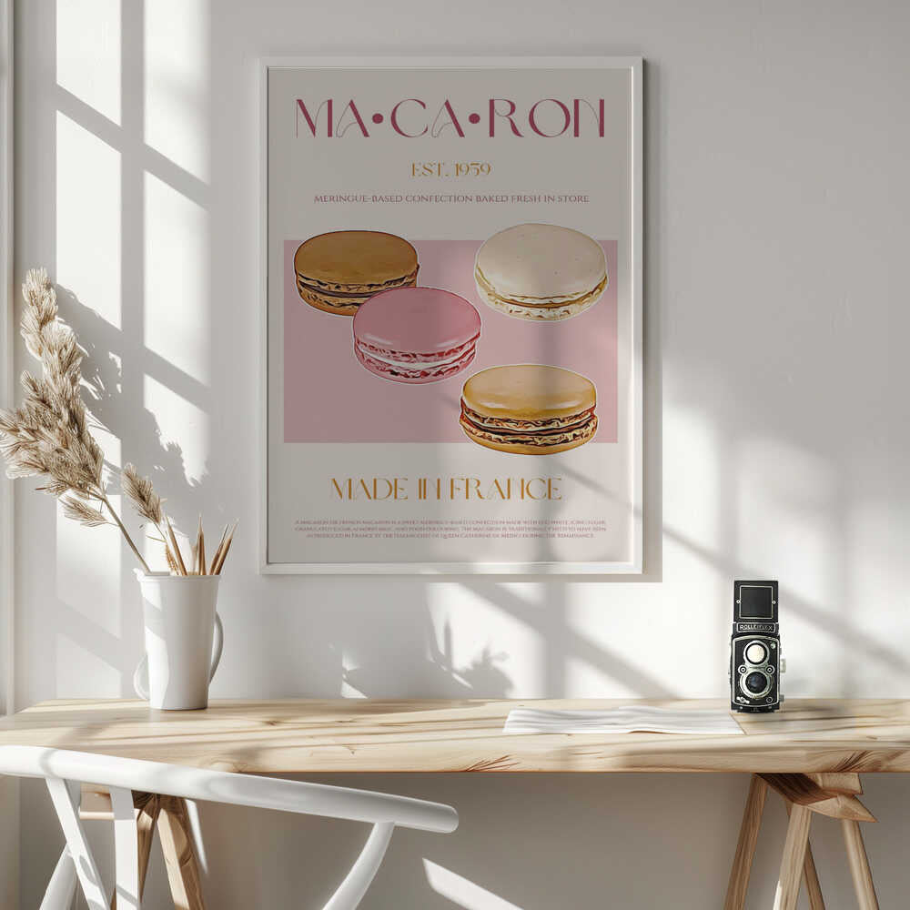 Classic French Macarons Art Print UK — Vintage Vibrant Wall Art — Kitchen — Wall It All Prints