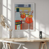 Vibrant Aperitivo Balcony Art Print UK — Food Vibrant Wall Art — Kitchen — Wall It All Prints