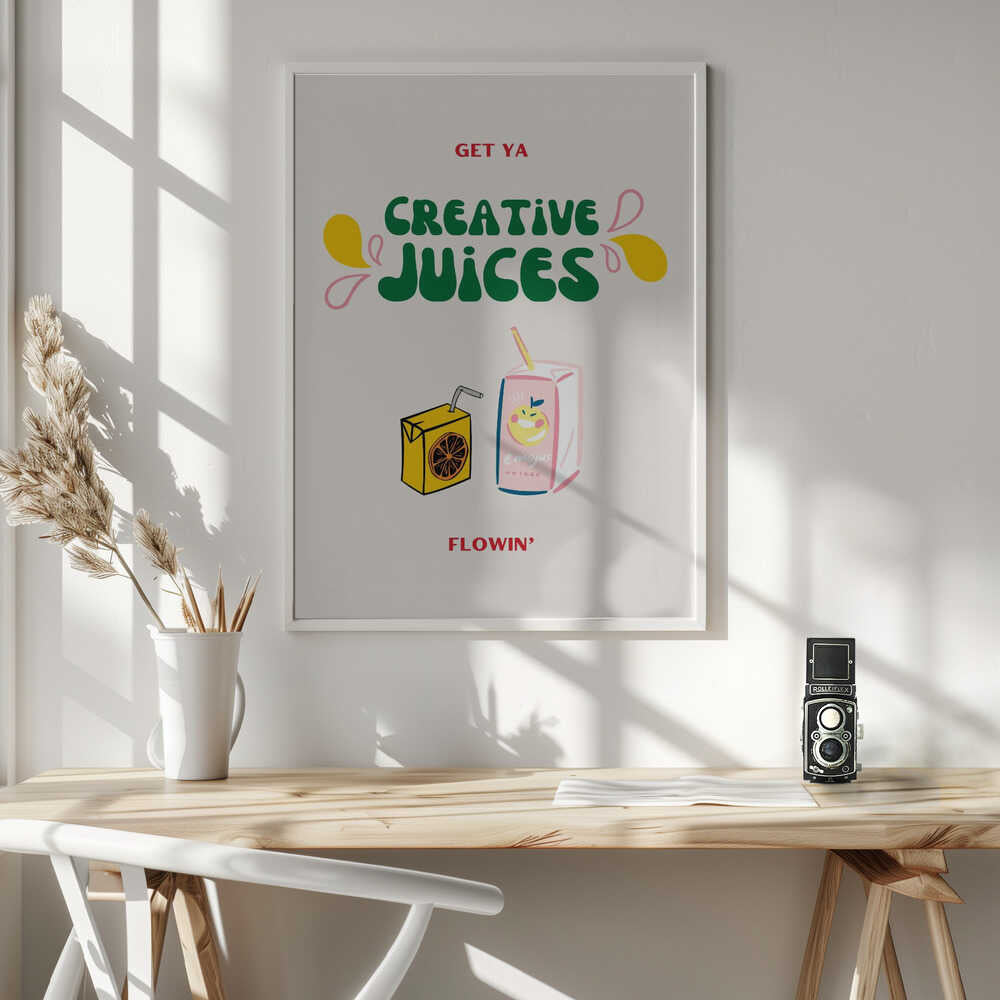 Creative Juices Flowing Art Print UK — Abstract Vibrant Wall Art — Kitchen — Wall It All Prints