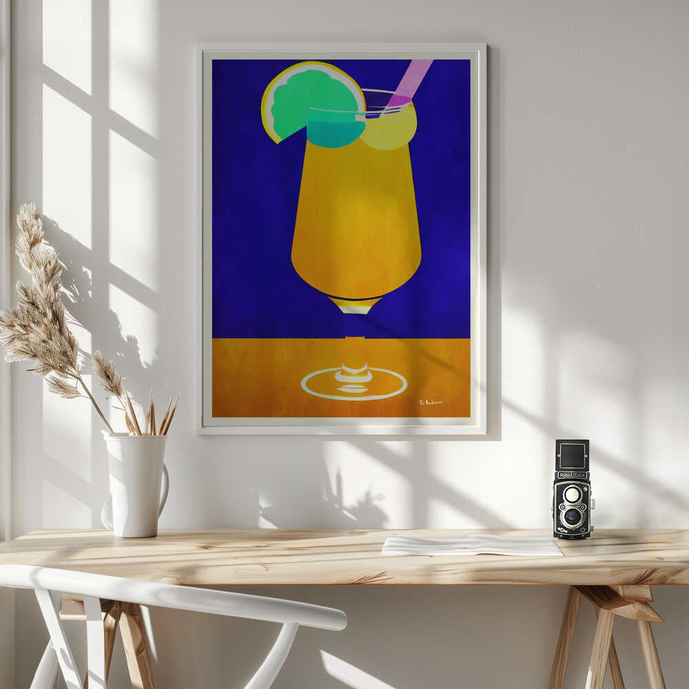 Vibrant Summer Cocktail Art Print UK — Food Vibrant Wall Art — Kitchen — Wall It All Prints