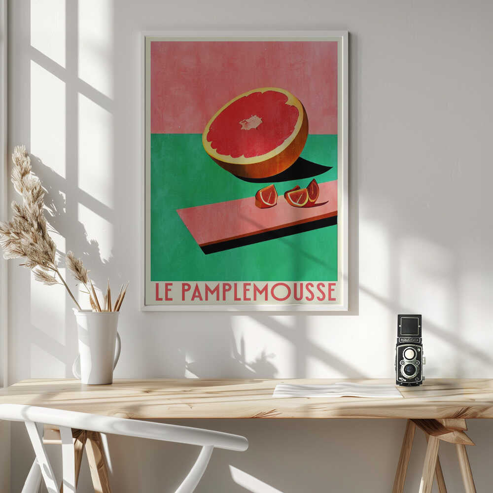 Vibrant Grapefruit Still Life Art Print UK — Food Vibrant Wall Art — Kitchen — Wall It All Prints