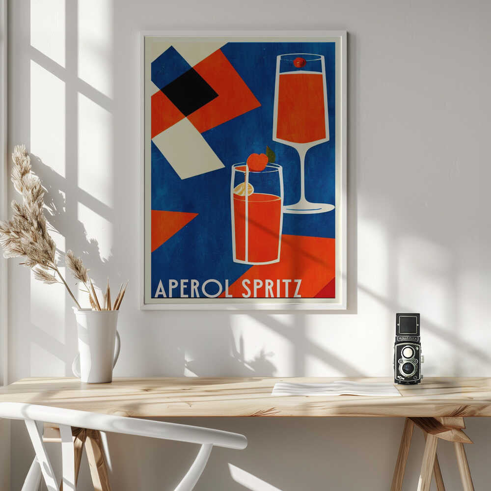 Orange Spritz Cocktails Art Print UK — Food Vibrant Wall Art — Kitchen — Wall It All Prints