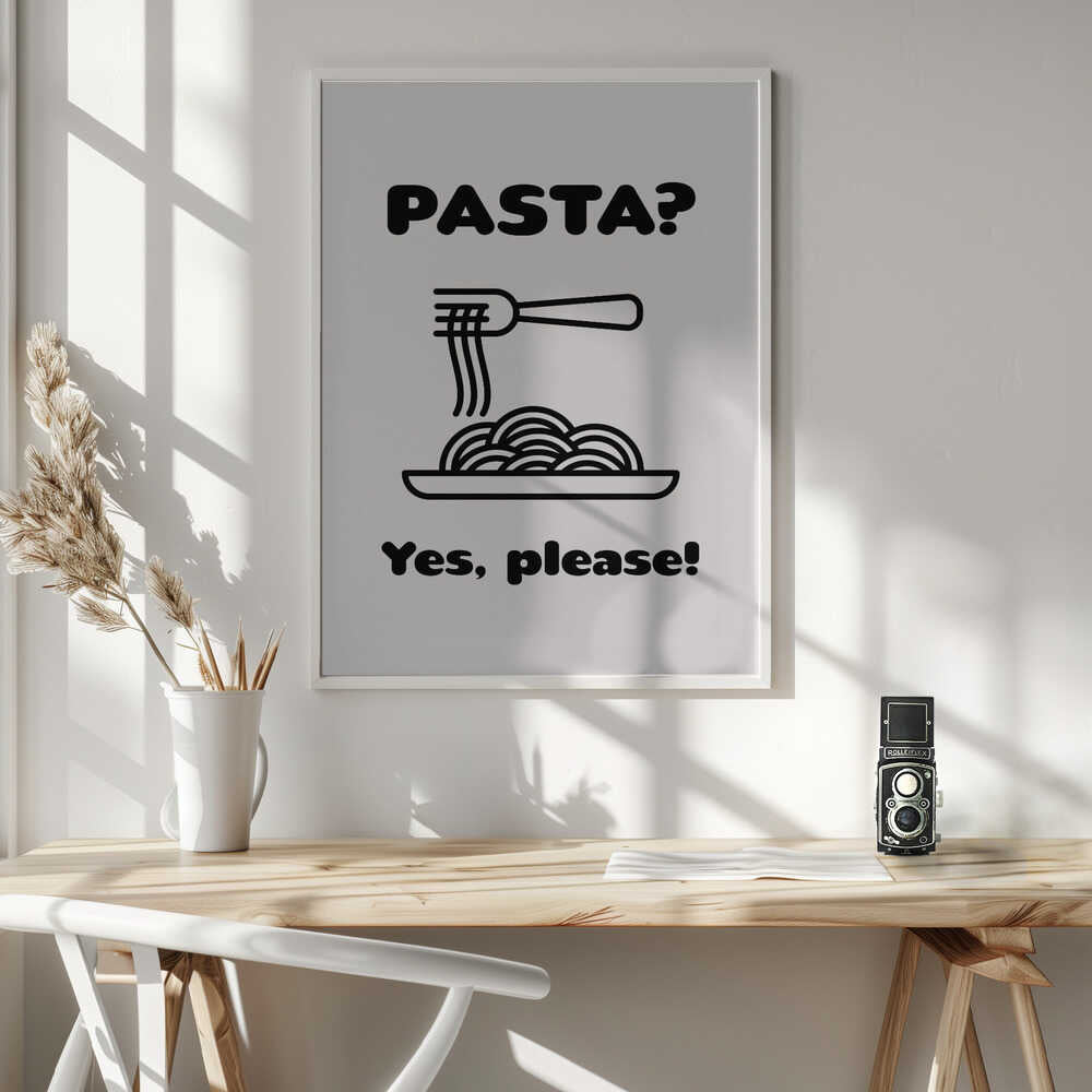 Pasta Yes Please Art Print UK — Abstract Vibrant Wall Art — Kitchen — Wall It All Prints