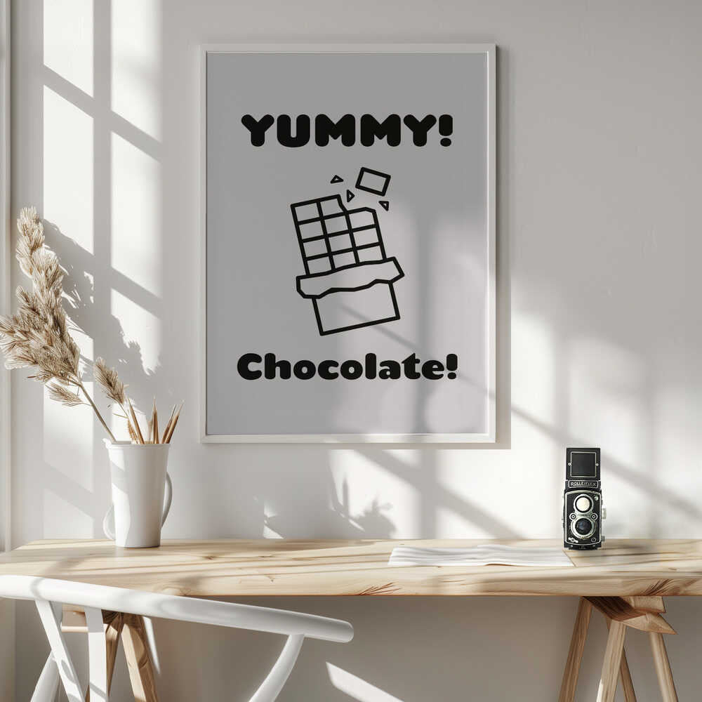 Yummy Chocolate Bar Art Print UK — Abstract Vibrant Wall Art — Kitchen — Wall It All Prints