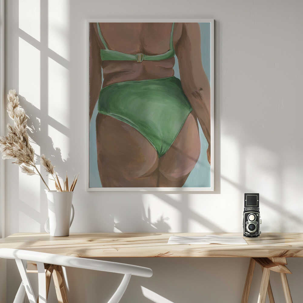 Confident In Green Art Print UK — Animal Fresh Wall Art — Living Room — Wall It All Prints