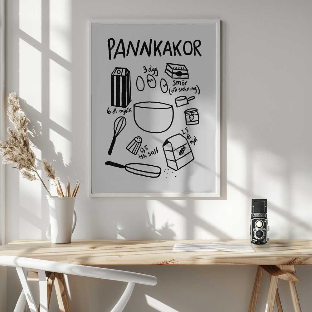 Pancake Essentials Art Print UK — Abstract Vibrant Wall Art — Kitchen — Wall It All Prints